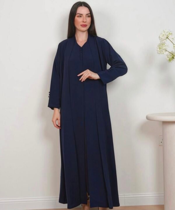 PLEATED BUTTON ABAYA