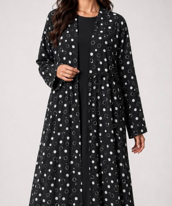 Alternative view of POLKA BEADED ABAYA