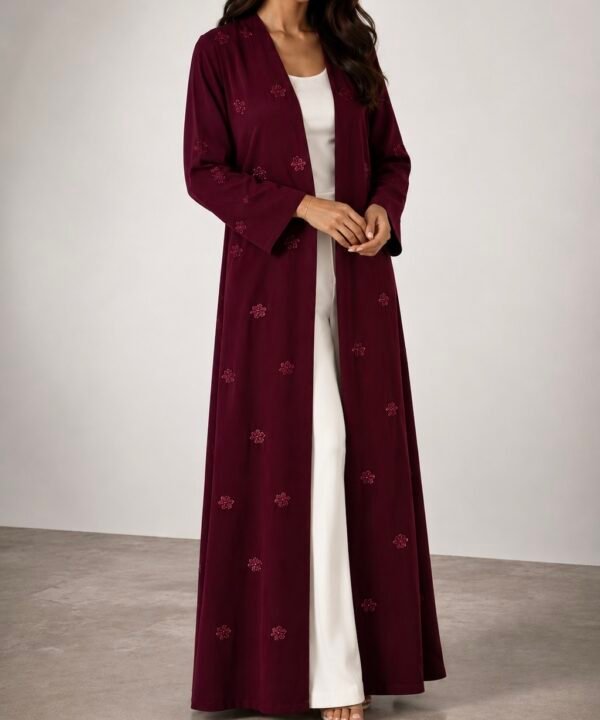 Alternative view of BLOSSOM EMBROIDERY ABAYA