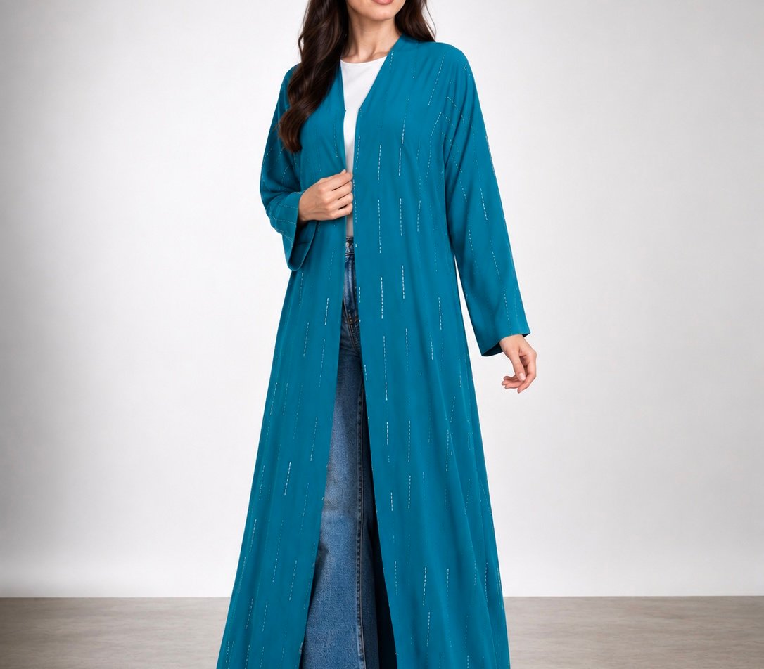 TEAL LINE ABAYA - Image 3