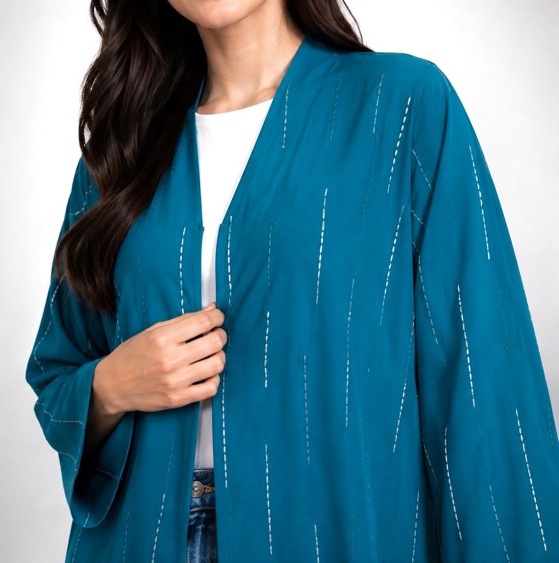 TEAL LINE ABAYA - Image 2