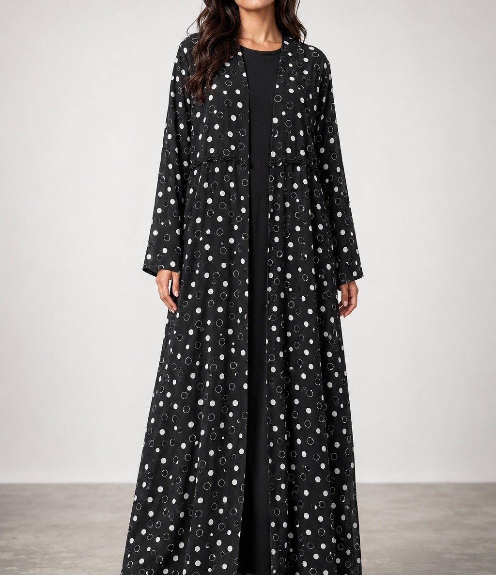 POLKA BEADED ABAYA